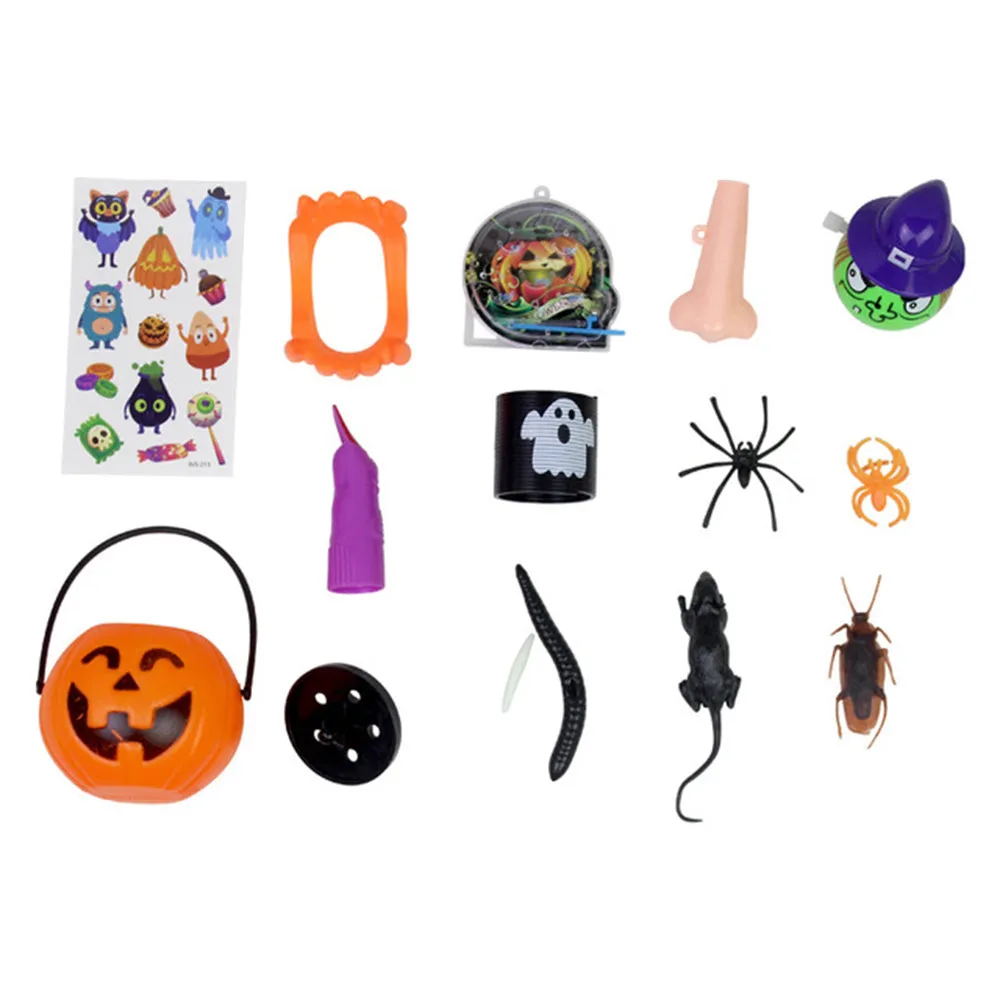 120PCS Mischievous Insect & Halloween Tricky Toys for Children's Party Games