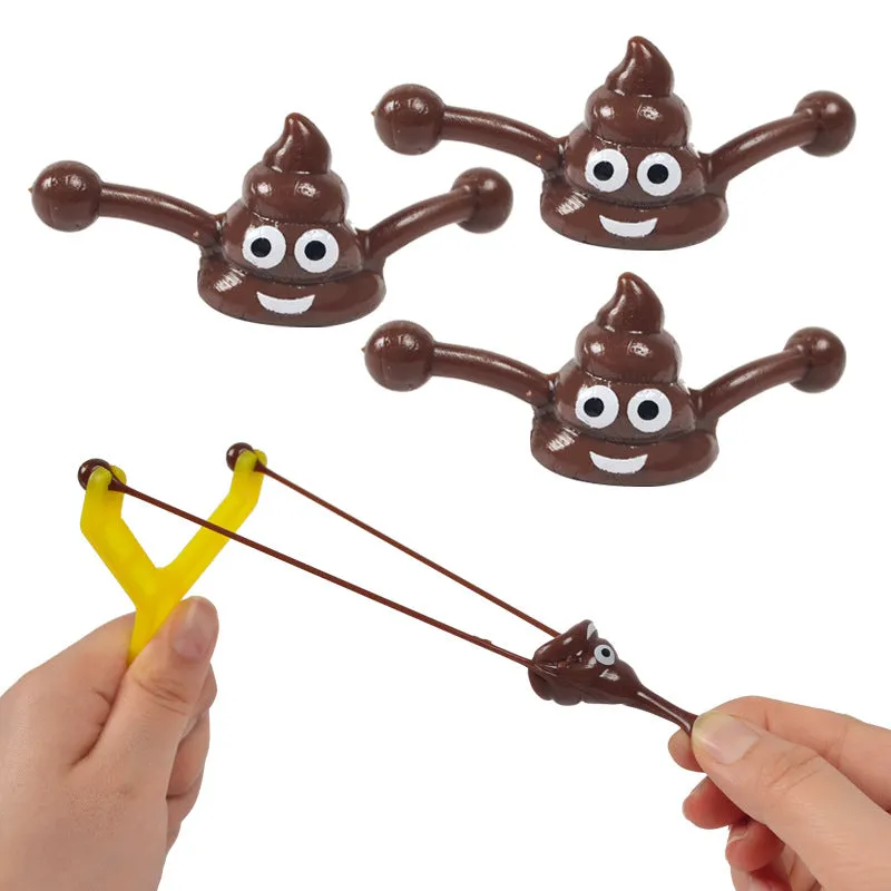 5 pcs Prankster's Catapult: Creative Poop Projectile Slingshot, TO0074