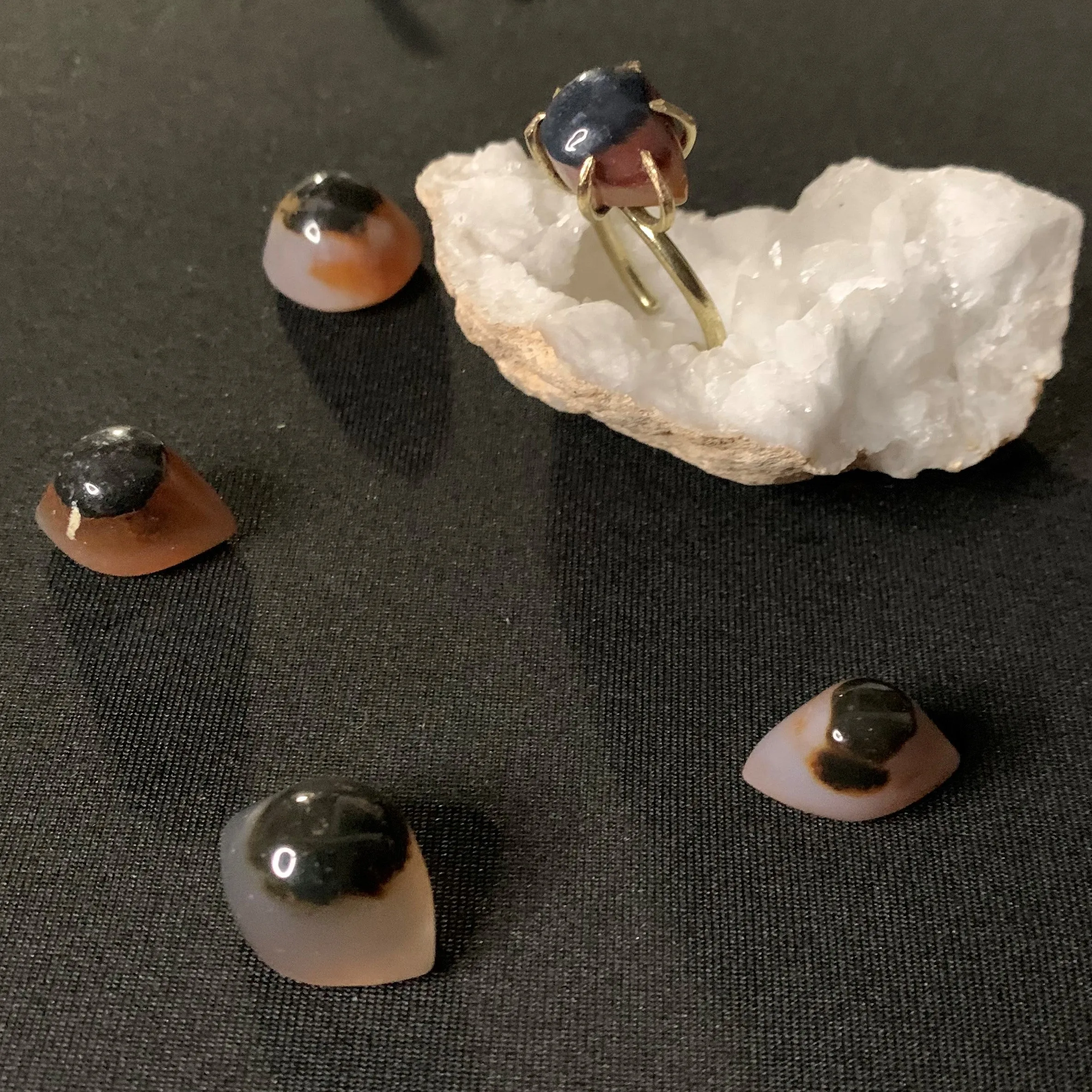 Agate eye ring, Cyclops eye ring, unique creation