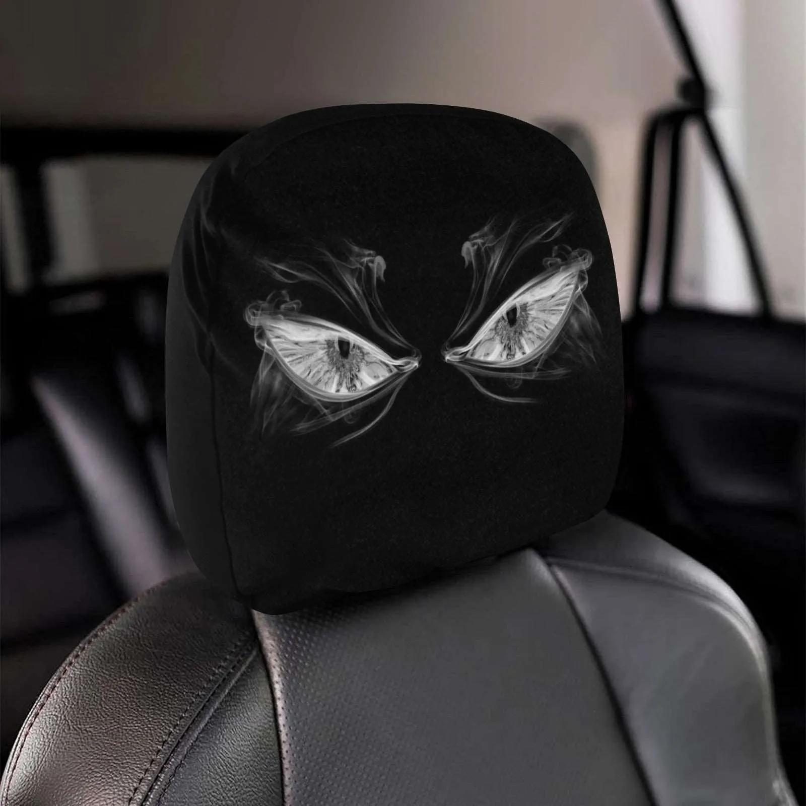 Angry Eyes Car Headrest Cover (2pcs)