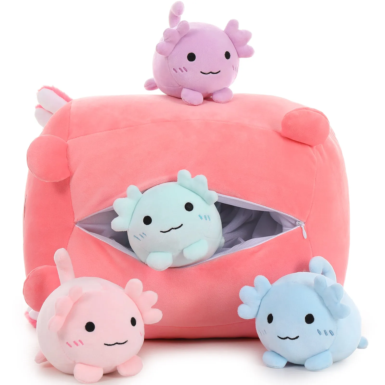 Axolotl Plush Toy Set, Pink, 16.5 Inches