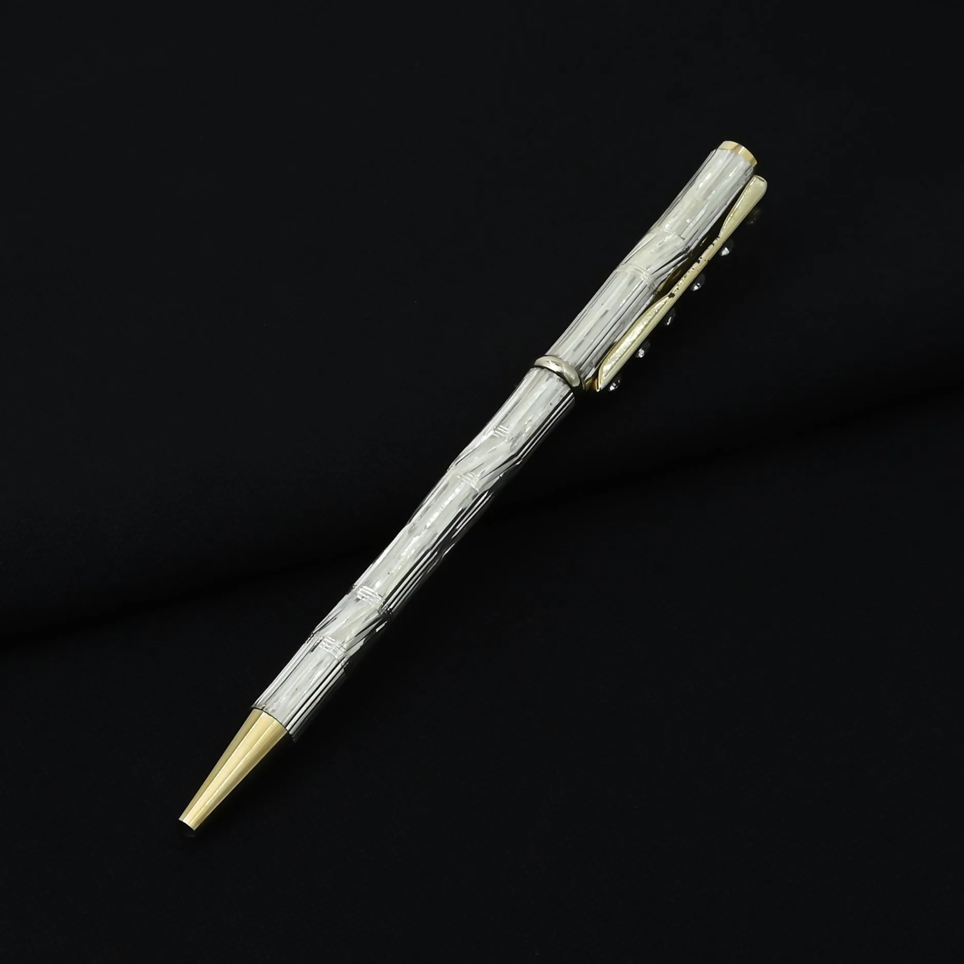 Beautiful Unique Design Silver Pen with Stones