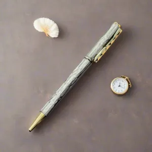 Beautiful Unique Design Silver Pen with Stones