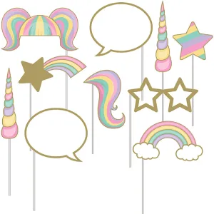 Bulk Sparkle Unicorn Photo Booth Props (60 per Case)