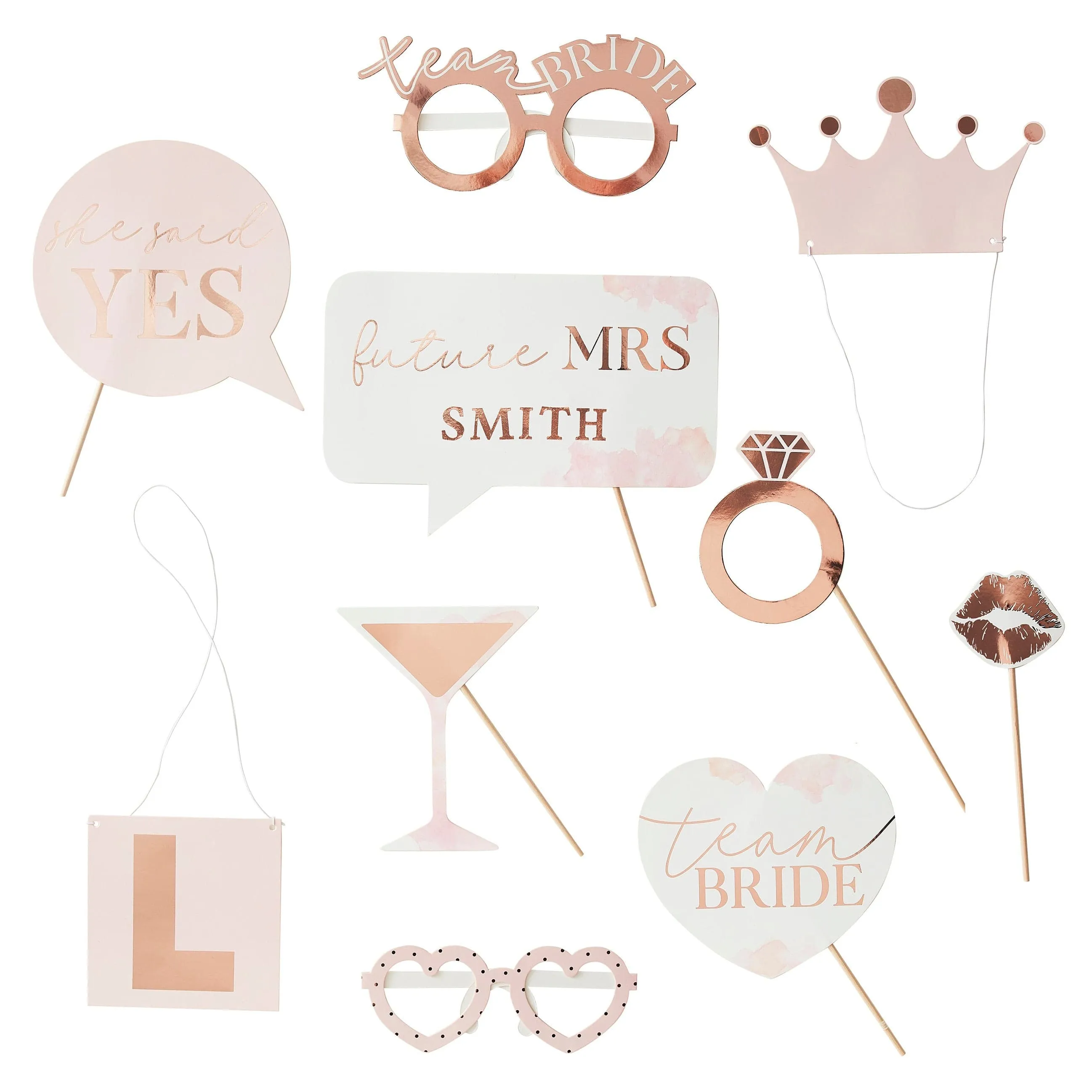 Customisable Photo Booth Hen Party Props