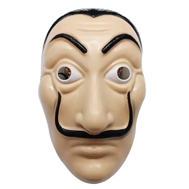 Dali Plastic Halloween Mask Paper House La Casa De Papel Cosplay Masquerade Tools Funny Mask