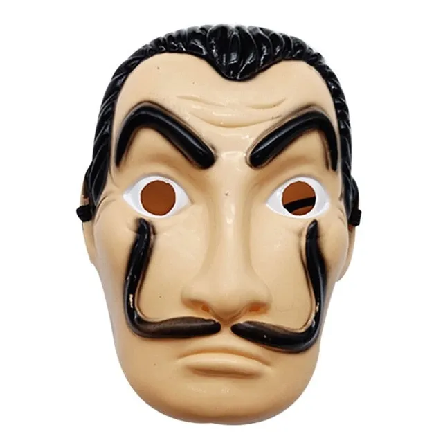 Dali Plastic Halloween Mask Paper House La Casa De Papel Cosplay Masquerade Tools Funny Mask