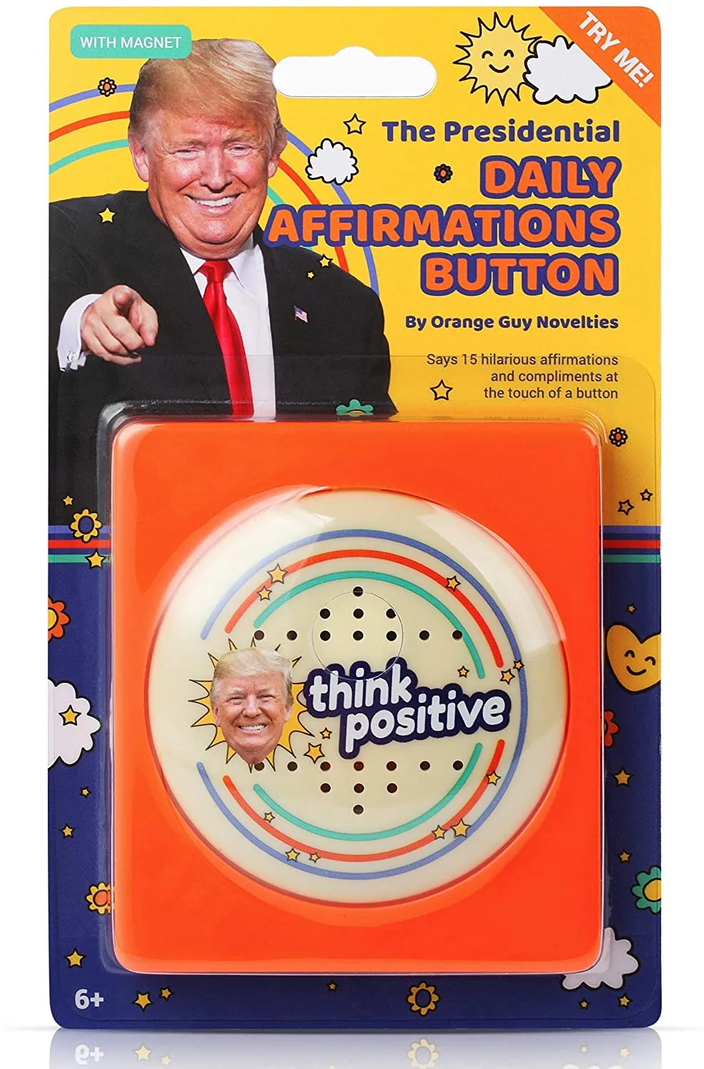 Donald Trump Talking Positivity Button - 5 Different Compliments