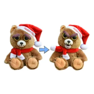 Feisty Pets by William Mark- Ebenezer Claws- Adorable 8.5" Plush Stuffed Holiday Bear That Turns Feisty With a Squeeze!