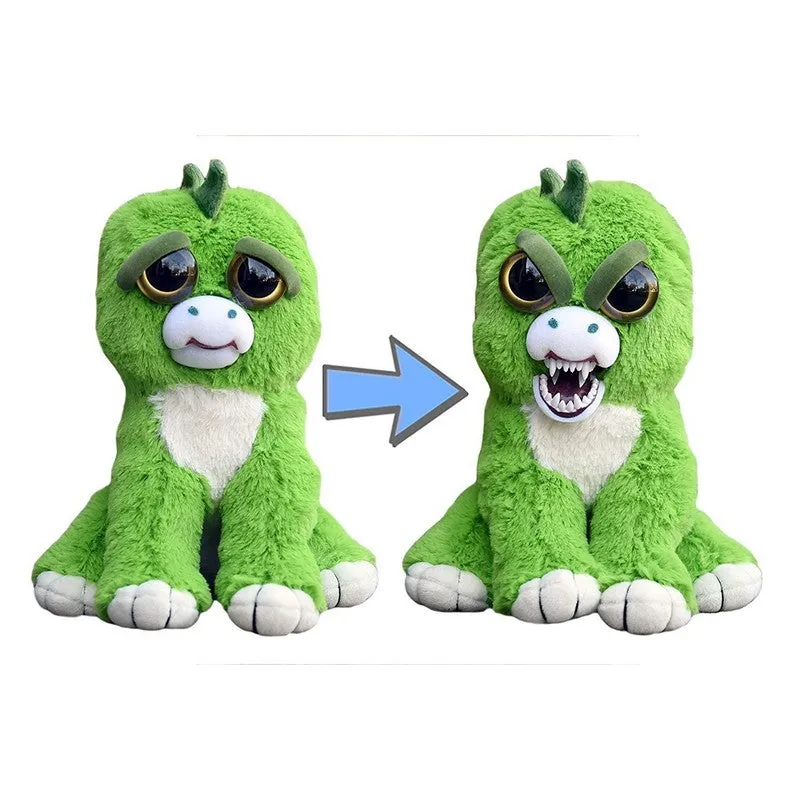 Feisty Pets by William Mark- Extinct Eddie- Adorable 8.5" Plush Stuffed Dinosaur That Turns Feisty With a Squeeze!