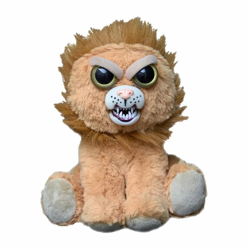 Feisty Pets by William Mark- Marky Mischief- Adorable 8.5" Plush Stuffed Lion Bear That Turns Feisty With a Squeeze!