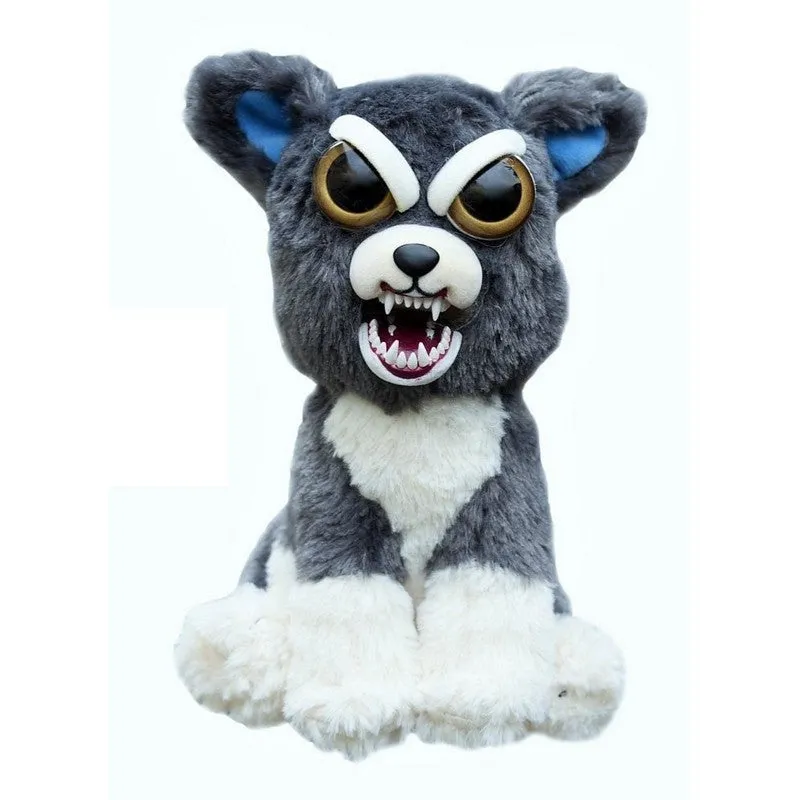 Feisty Pets by William Mark- Sammy Suckerpunch- Adorable 8.5" Plush Stuffed Dog That Turns Feisty With a Squeeze!