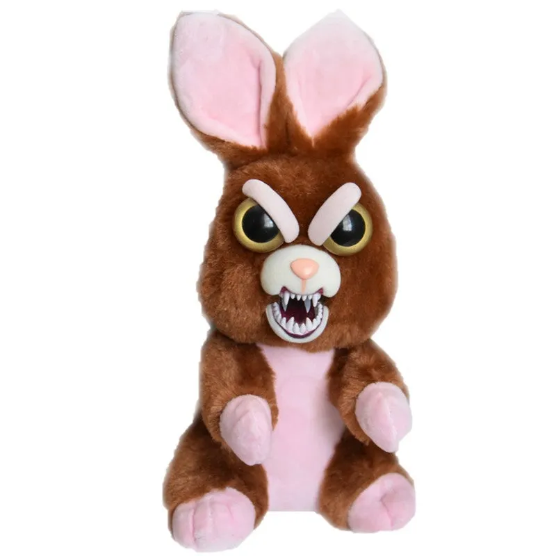 Feisty Pets by William Mark- Vicky Vicious- Adorable 8.5" Plush Stuffed Bunny Rabbit That Turns Feisty With a Squeeze!