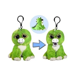 Feisty Pets Mini Extinct Eddie The Stegosaurus 4" Backpack Plush Clip