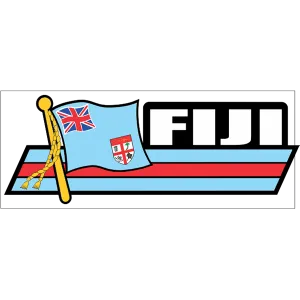 Fiji Flag Car Sidekick Decal