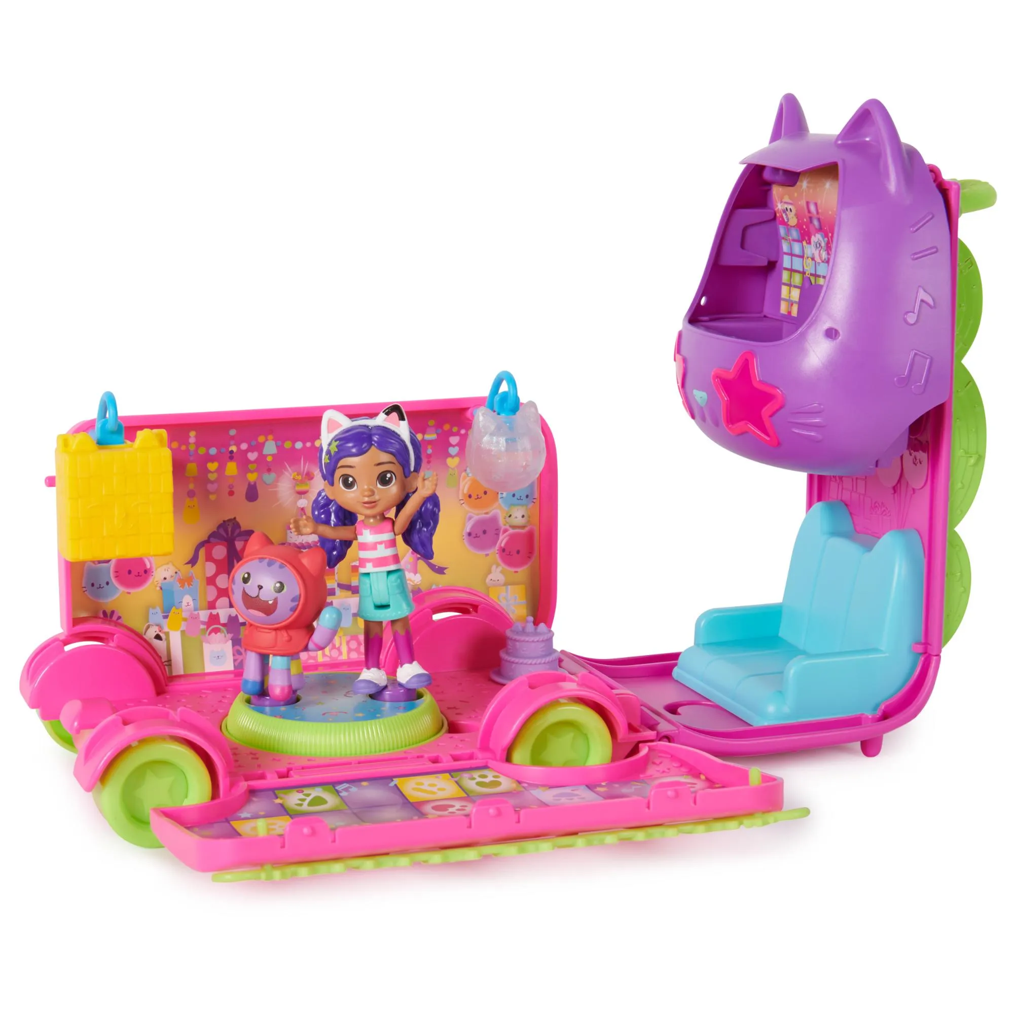 Gabby's Dollhouse Celebration Party Bus Playset