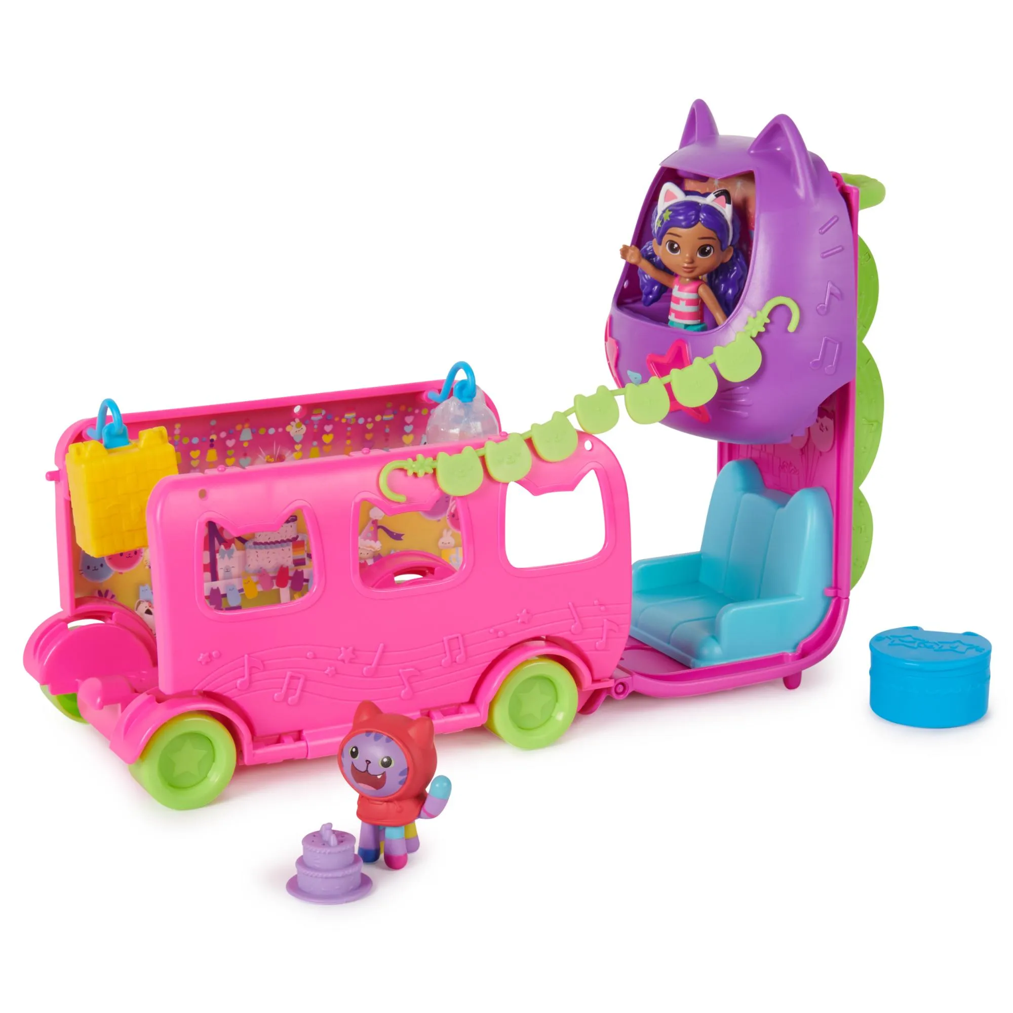 Gabby's Dollhouse Celebration Party Bus Playset