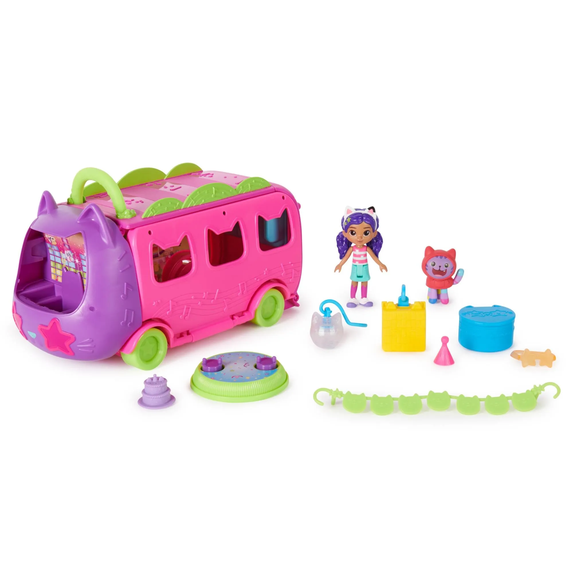 Gabby's Dollhouse Celebration Party Bus Playset