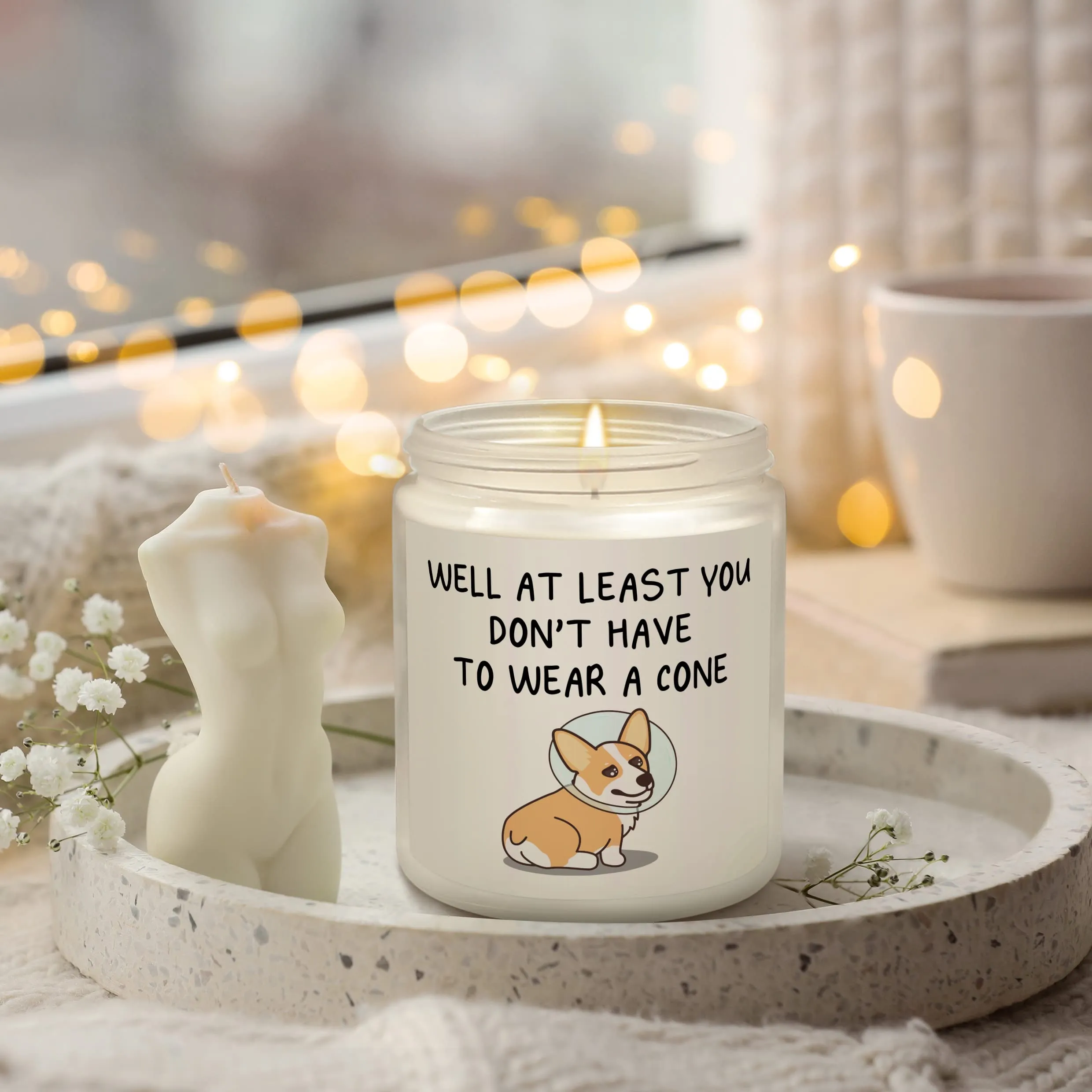 Get Well Soon Gifts for Women, Funny Cute Gifts for Women After Surgery Recovery - Lavender Scented Candle, Thinking of You Feel Better Cheer Up Gifts for Mom Daughter Sister Friend Coworker