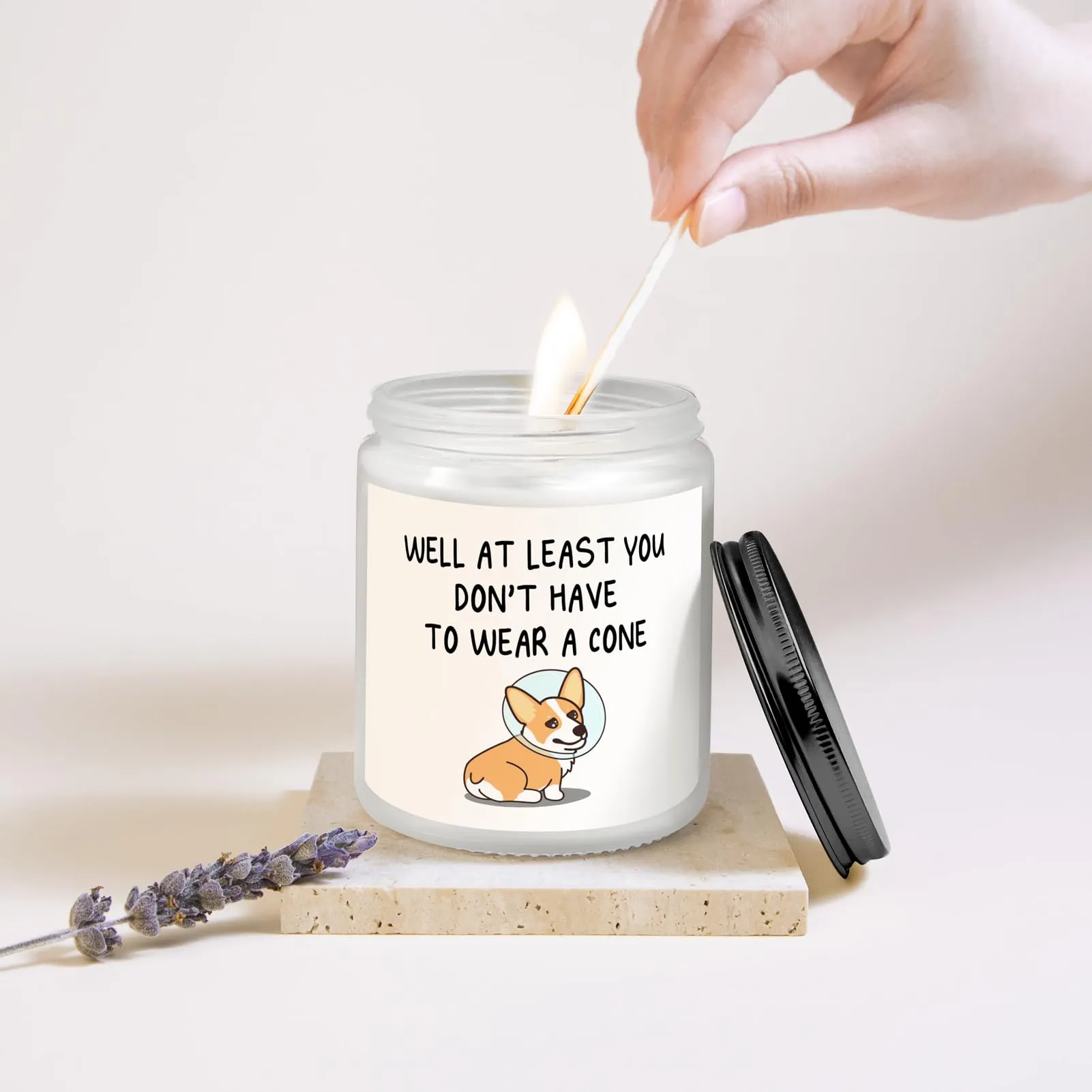 Get Well Soon Gifts for Women, Funny Cute Gifts for Women After Surgery Recovery - Lavender Scented Candle, Thinking of You Feel Better Cheer Up Gifts for Mom Daughter Sister Friend Coworker