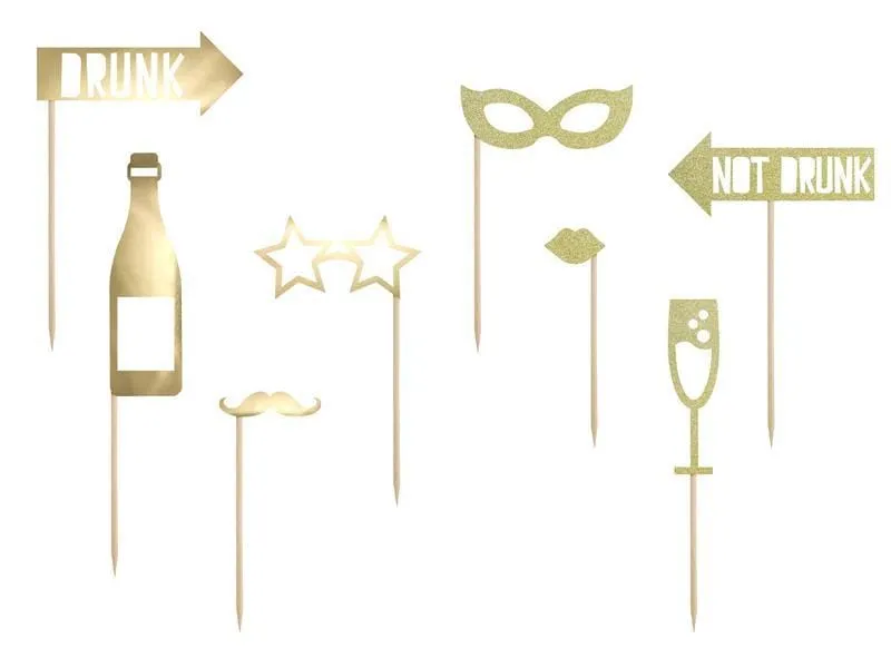 Gold Party Photo Props