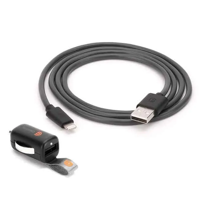 Griffin Ultra-Compact Car Charger   Cable Black