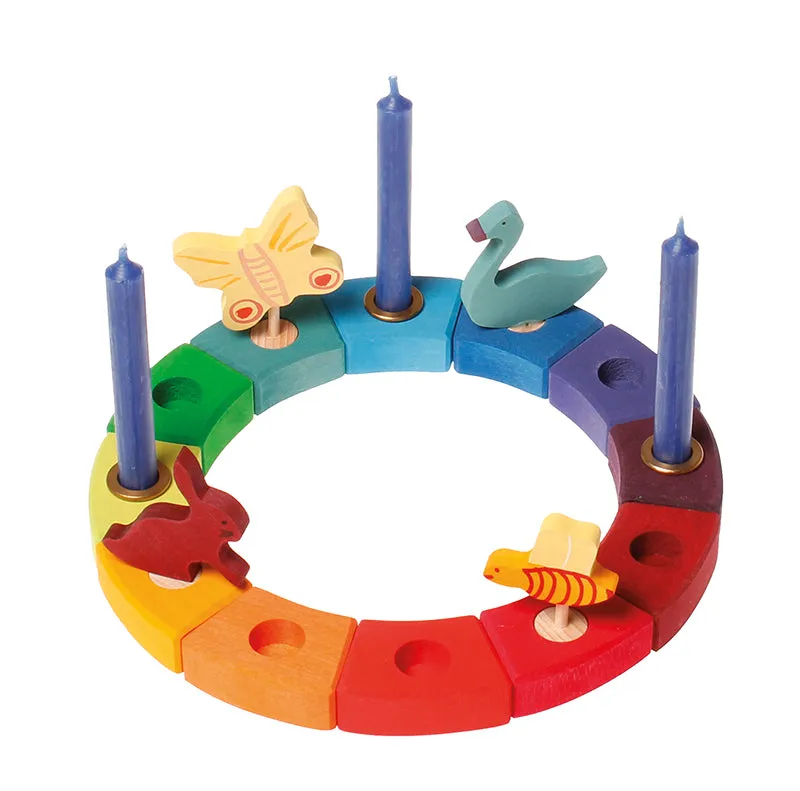 Grimm's 12-Piece Rainbow Birthday Ring