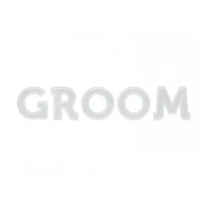 GROOM White Iron On Patch