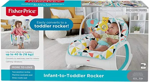 Infant-to-Toddler Rocker, Yellow/Blue/White / Grey