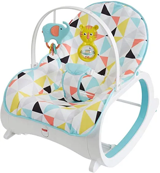 Infant-to-Toddler Rocker, Yellow/Blue/White / Grey