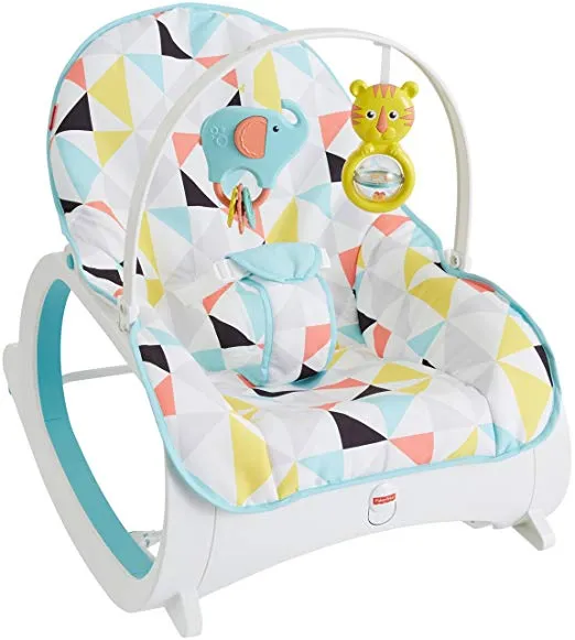 Infant-to-Toddler Rocker, Yellow/Blue/White / Grey