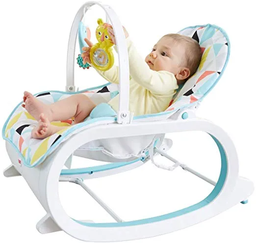 Infant-to-Toddler Rocker, Yellow/Blue/White / Grey