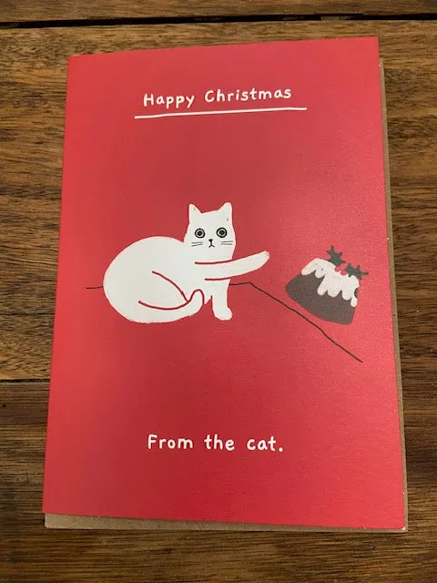 Ken The Cat Happy Christmas From The Cat Greeting Card