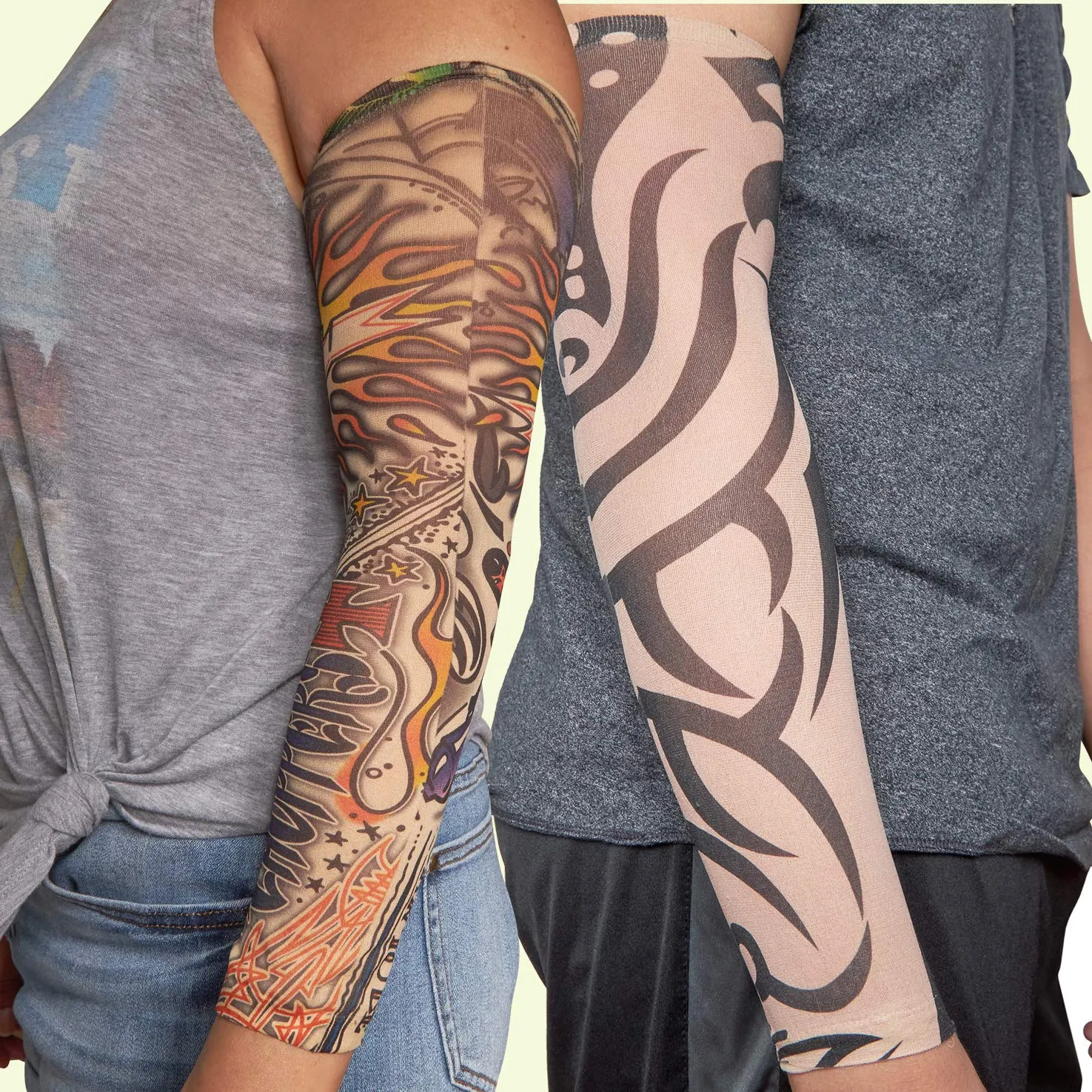 Kicko Tattoo Sleeve 12 Pack - 16 Inch Ink Sleeve - Sleek Fake Arm Tattoo - Sunscreen