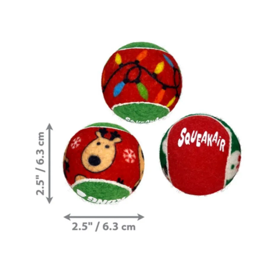 KONG Cat Holiday SqueakAir® Balls 6-pk Medium