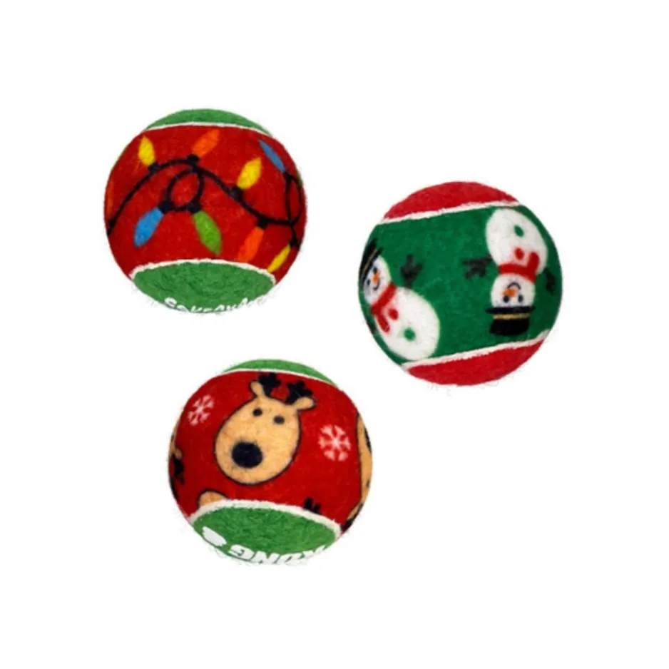 KONG Cat Holiday SqueakAir® Balls 6-pk Medium