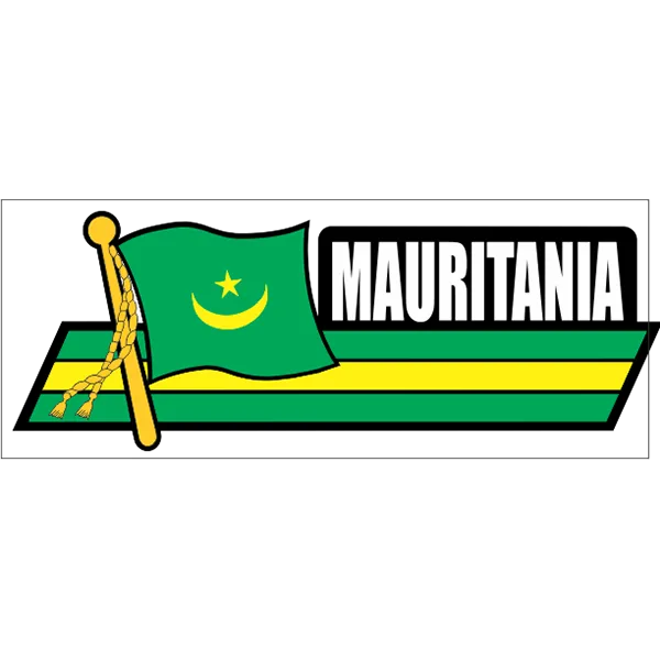 Mauritania Flag Car Sidekick Decal