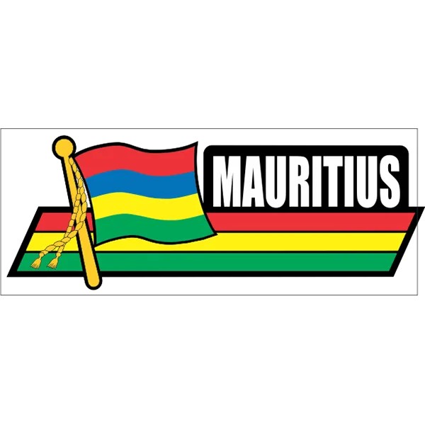 Mauritius Flag Car Sidekick Decal