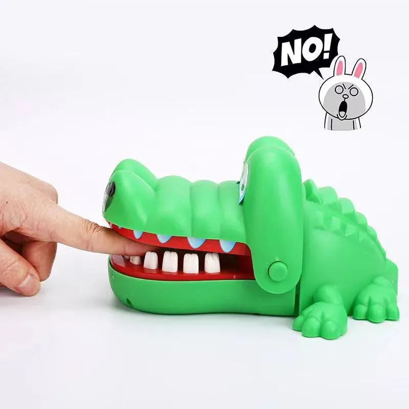 Novelty Tricky Crocodile Teeth Bite Finger Toys Party Prank Game Props Hand-biting Trick Decompression Holiday Parent-child Gift