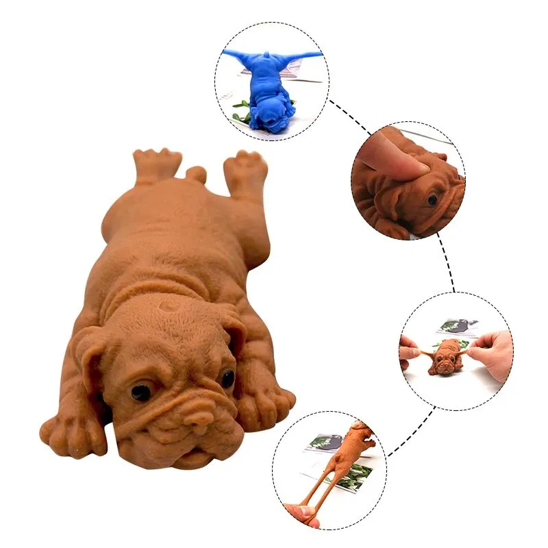 Papa Dog Pinch Decompression Vent Toys Vent Dumpling Soft Gum Shar Pei Small Milk Dog Sensory Toys  Squishy  Prank  Mini Toys