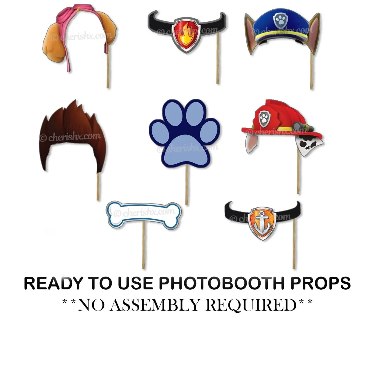 Paw Patrol Photo Booth Party Props