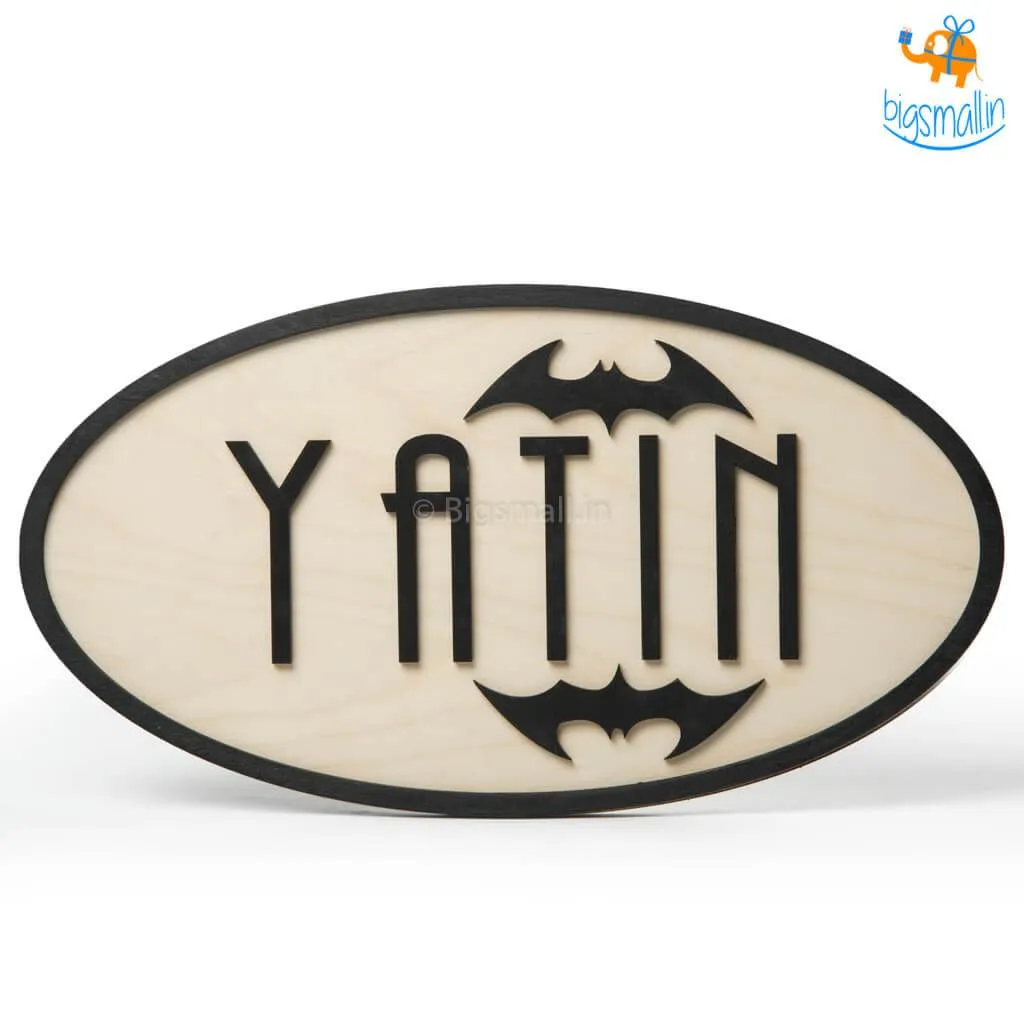 Personalized Batman Themed Nameplate | COD not available