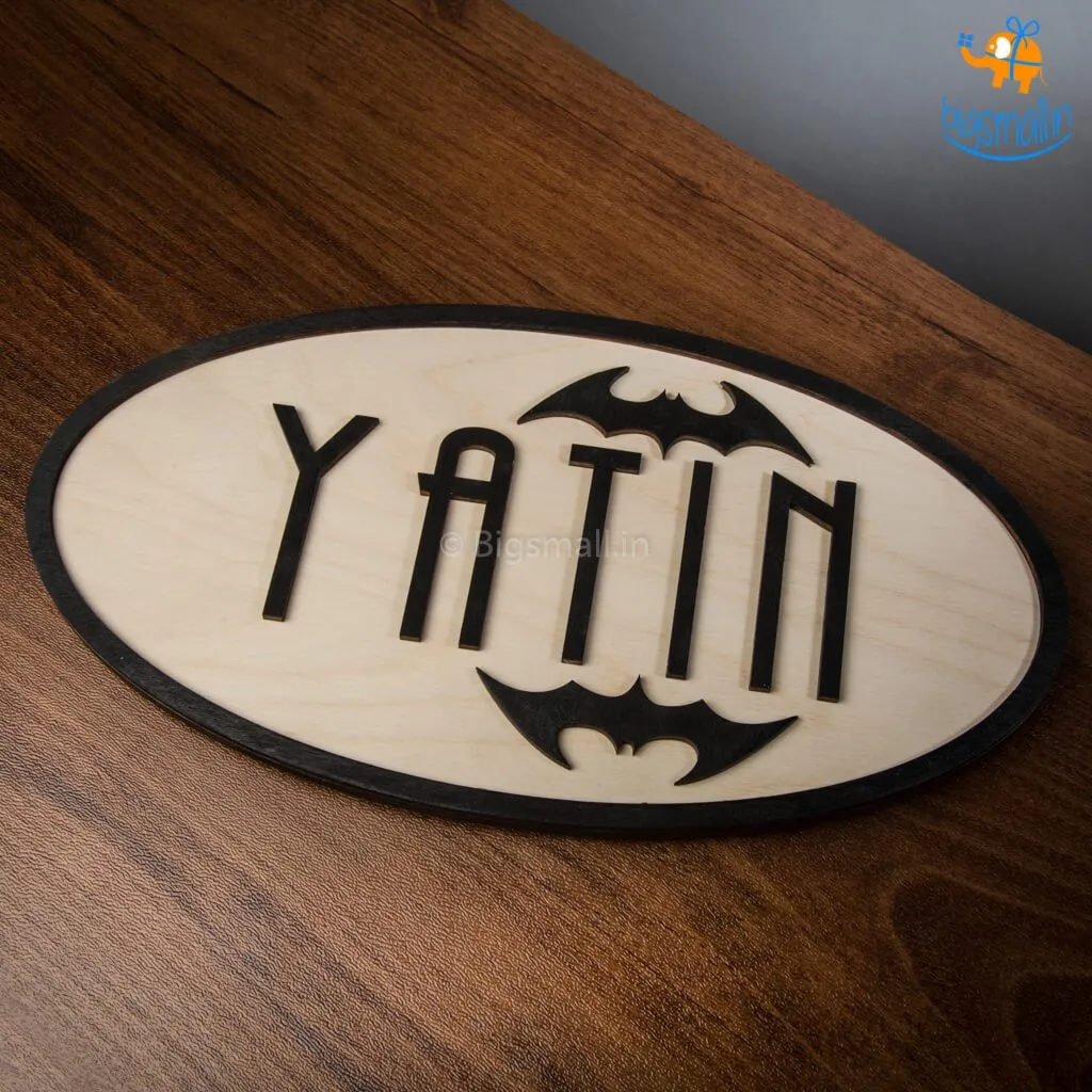 Personalized Batman Themed Nameplate | COD not available