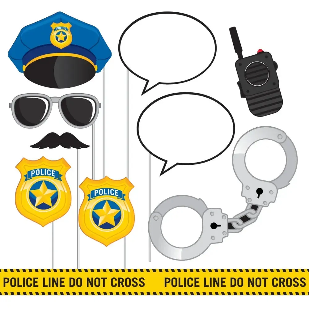 Police Party Photo Booth Props