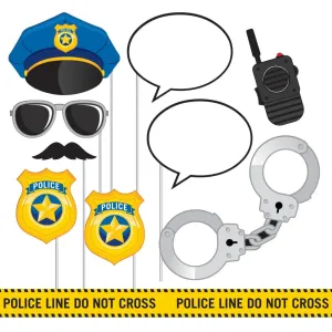 Police Party Photo Booth Props