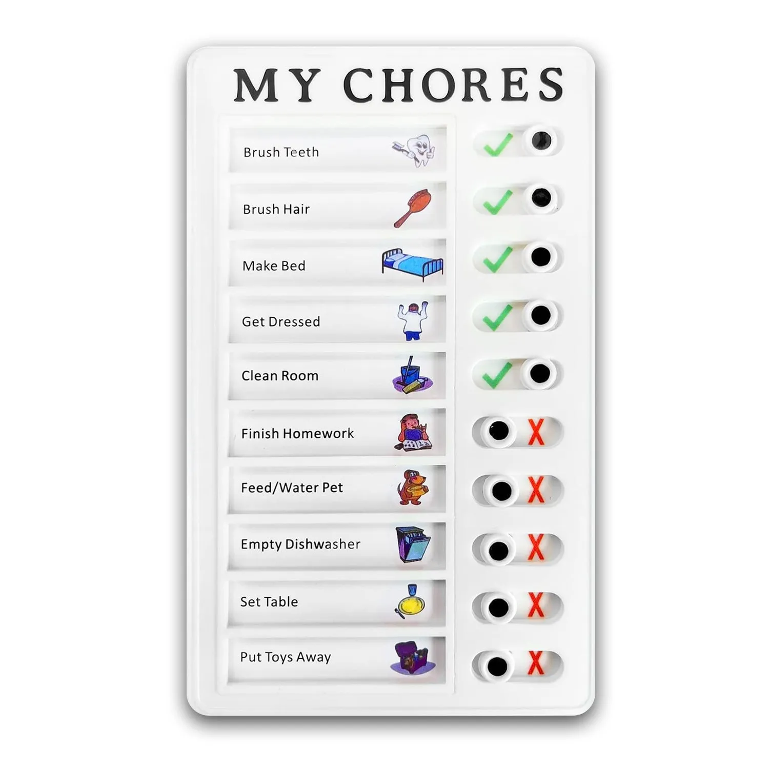 Portable My Chores Home Note Board Management Planning Memo Boards Reminding Time. (Size :- 20x12Cm)