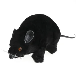 Realistic Black Prank Rat - Real Looking Scary Plush Fake Black Rat Animal Toy Gag Gift