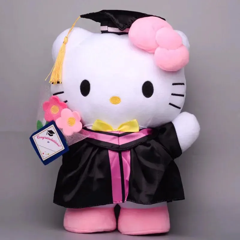 Sanrio Anime Plush Toys 35/25cm – Cinnamoroll, My Melody, Kuromi, Hello Kitty Graduation Plushie | Kawaii Soft Stuffed Dolls for Girls