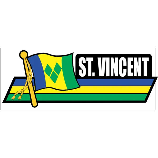 St. Vincent Flag Car Sidekick Decal