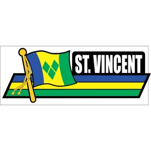 St. Vincent Flag Car Sidekick Decal